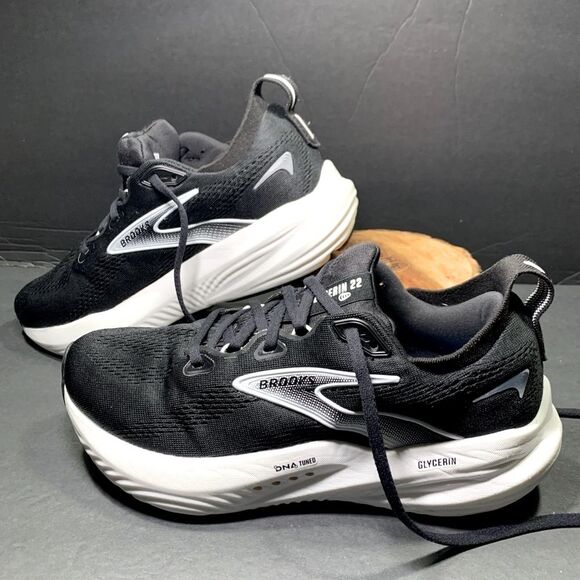 Brooks Womens Glycerin 22 Black Gray Running Walking Sneakers Shoe Size 8 - Picture 4 of 9